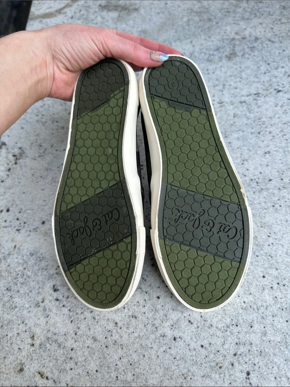 Cat & Jack Kids Slip-On Camo Sneakers - Green and Black
